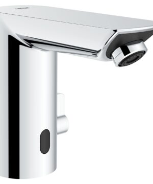 GROHE BAUCOSMOPOLITAN  E TOUCHLESS ELECTRONIC FAUCET WITH TEMPERATURE CONTROL LEVER, BATTERY-POWERED
