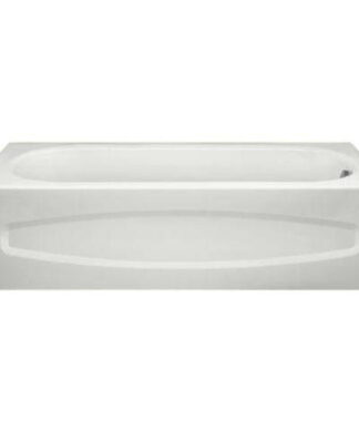 American Standard Colony 60″ x 30″ x 16-1/4″ Inch Integral Apron Bathtub Above Floor Rough Left-hand Outlet with Slip Resistant Foor and Sound Deadening
