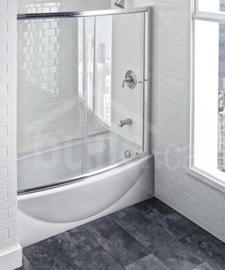 American Standard Boulevard 5 x 30 inch Integral Apron Bathtub Above Floor Rough with Left-hand Outlet
