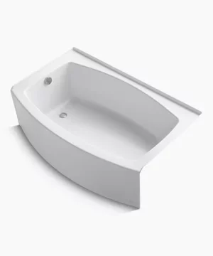 KOHLER Expanse®60" x 32" alcove bath with curved integral apron and right-hand drain
