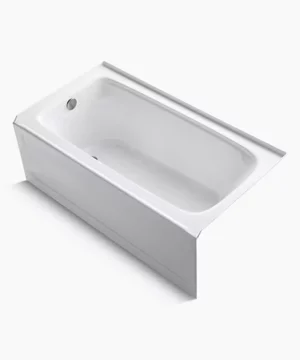 KOHLER Bancroft® 60" x 32" alcove bath with integral apron, integral flange and right-hand drain