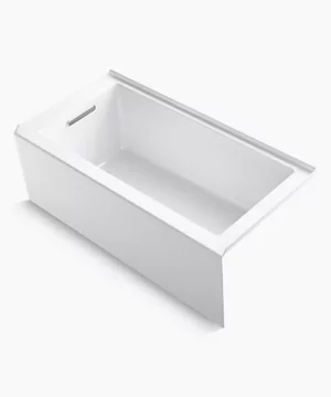 KOHLER Underscore® Rectangle 60" x 30" alcove bath with integral apron, integral flange and right-hand drain