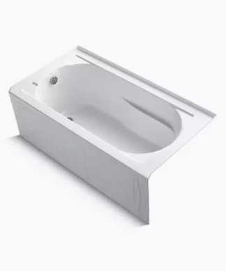 KOHLER Devonshire®60" x 32" alcove bath with integral apron, integral flange and left-hand drain