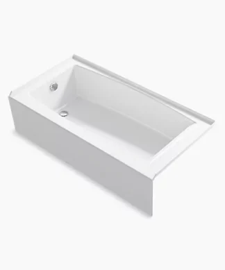 KOHLER Entity™60" x 30" alcove bath with integral apron, integral flange and left-hand drain