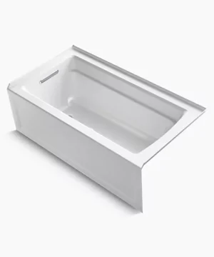 KOHLER Archer®60" x 32" alcove bath with integral apron, integral flange