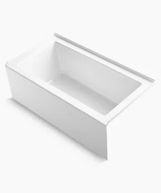 KOHLER Underscore® Rectangle 60" x 32" alcove bath with integral apron, integral flange