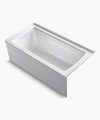 KOHLER Archer® 60" x 30" alcove bath with Bask® heated surface, integral apron, integral flange