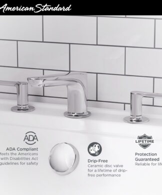 American Standard Studio® S Bathtub Faucet With Lever Handles for Flash® Rough-In Valve