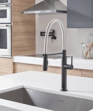 American Standard Studio® S Semi-Pro Pull-Down Dual Spray Kitchen Faucet With Spring Spout