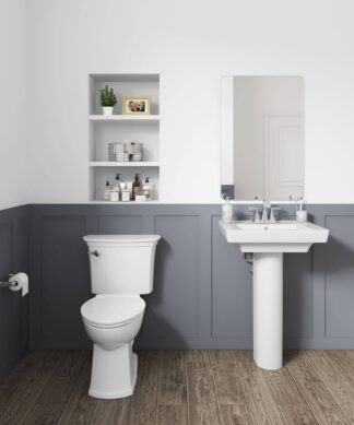 American Standard VORMAX  ActiClean® Two-Piece 1.28 gpf/4.8 Lpf Chair Height Elongated Toilet With Seat