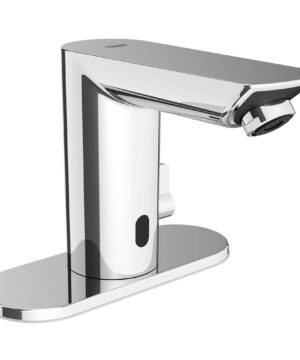 GROHE BAUCOSMOPOLITAN  E TOUCHLESS ELECTRONIC FAUCET WITH TEMPERATURE CONTROL LEVER, BATTERY-POWERED
