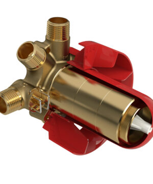Riobel 1/2" Thermostatic and Pressure Balance Rough-in Valve with up to 5 Functions - Unfinished with 1/2” inlet and outlets male NPT or sweat