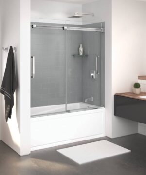 MAAX SERIES   Inverto 56-59 x 55 ½-59 in. 8mm Sliding Tub Door for Alcove Installation with Clear
