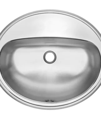Franke OV1619-6-3 Oval Ledgeback Widespread Drop-In Bathroom Sink