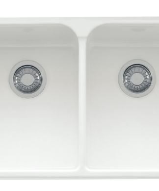 Franke MHK720-31WH Manor House Fireclay Apron Front 2 Bowl Sink - White