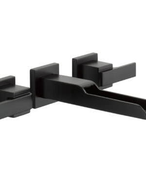 DELTA 2-HANDLE WALL MOUNT BATHROOM FAUCET TRIM WITH CHANNEL SPOUT
