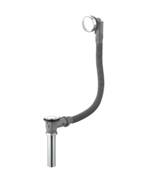 RUBY Flexible Bathtub POP UP Drain and Overflow in Chrome( Suitable for condo , Rental building and House Bathtubs)