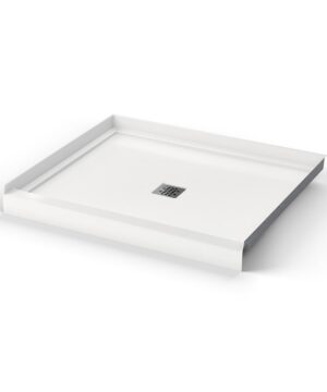 MAAX SERIES B3X 4236 Acrylic Alcove Shower Base with Center Drain in White 41 7/8" x 35 7/8" x 3"