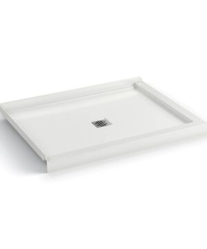MAAX SERIES B3X 4836 Acrylic Corner Left Shower Base with Center Drain in White 47 7/8" x 35 7/8" x 3"
