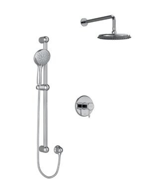 Riobel Georgian Type T/P (Thermostatic/Pressure Balance) 1/2 Inch Coaxial 2-Way System With Hand Shower And Shower Head