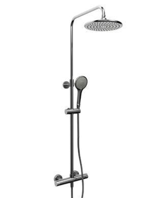 Riobel Duo Rail With 1/2 Inch Thermostatic External Bar - Chrome