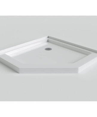 Mirolin 38″ NEO Angle Door Shower Base White