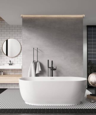 Mirolin Nuan™ acrylic freestanding bathtub 59″