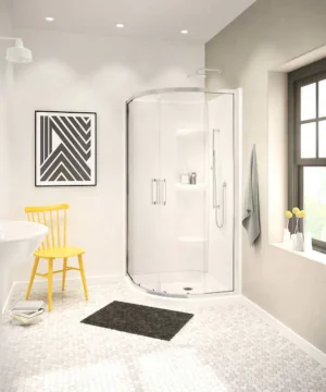 MAAX 36" Neo Round Shower with Base and Walls