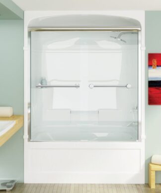 Mirolin Bypass L-Series Bathtub Shower Door 41 ¾” – 42 ¾” Height: 73″