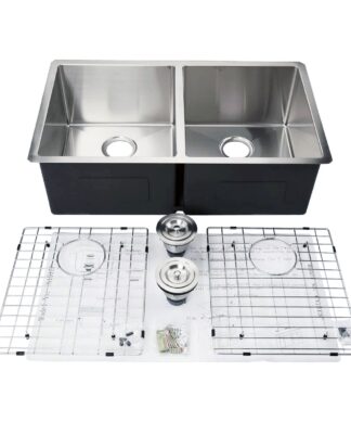 RUBY 33" MISSION UNDERMOUNT KITCHEN SINK-16G DOUBLE BOWLS