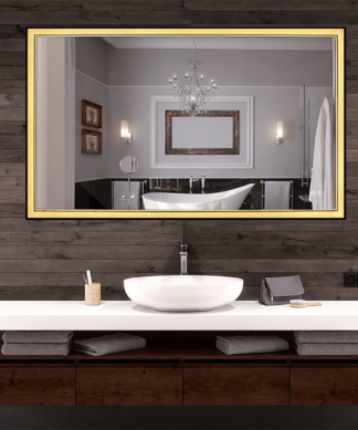 RUBY  INFINITY SQUARE FRAMED BATHROOM LED VANITY MIRROR
