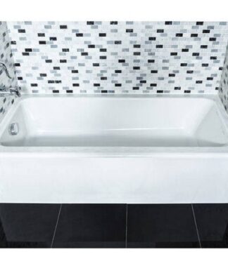 American Evolution II 5 x 30 inch Integral Apron Bathtub Above Floor Rough with Left-hand Outlet 60”X30”X15”