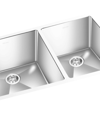 GEM square under mount double satin sink 32”x18”x9”