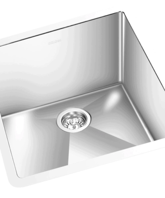 GEM single bowl under mount satin square sink 17”x 19″x 10″