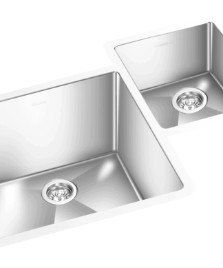GEM double bowl under mount satin square sink  35"x21"x9"