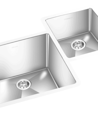 GEM double bowl under mount satin sink 33"x21"x9"