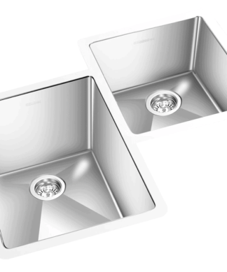 GEM double bowl 30"x21"x9"under mount satin sink