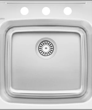 BLANCO 20"X20" HORIZON 3-HOLE (8"CC) 1 BOWL DROP-IN LAUNDRY SINK - STAINLESS