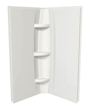 MAAX 40" x 40" x 72" Acrylic Direct-to-Stud Two-Piece Shower Wall Kit in White (Smooth Wall)
