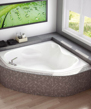 MAAX Murmur 60" x 60" x 20 " Acrylic Corner Center Drain Bathtub