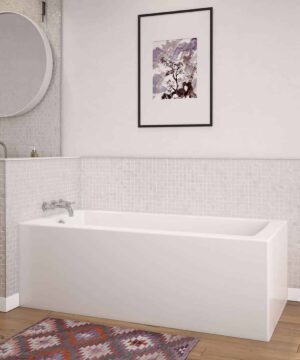 MAAX Nomad Corner 60"x 30" x 20" AFR AcrylX Corner Bathtub in White