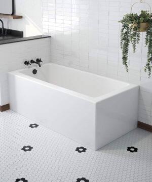 MAAX Mackenzie 60" x 30" x 20" Corner AFR AcrylX Corner Bathtub in White