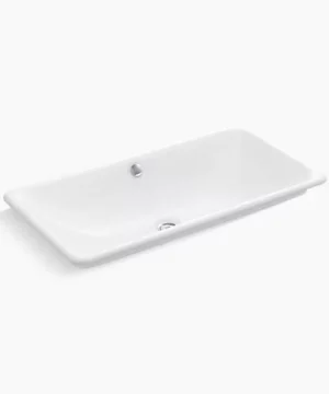 KOHLER Iron Plains® 30" rectangular drop-in/undermount/vessel bathroom sink with White painted underside