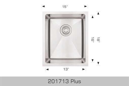 BOSCO CANADA 15”x18” Kitchen Under Mount Sink