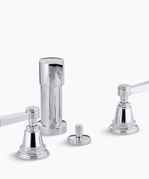 KOHLER Pinstripe® PureVertical spray bidet faucet with lever handles