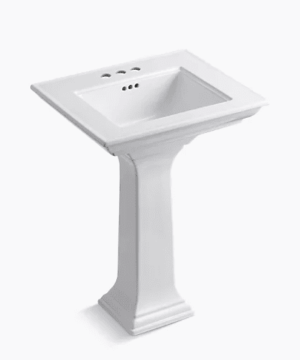 KOHLER Memoirs® Stately 24" Pedestal bathroom sink with 4" centerset faucet holes
