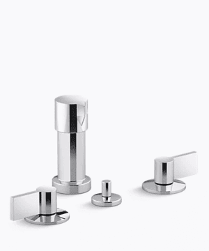 KOHLER Components® Widespread bidet faucet with Lever handles