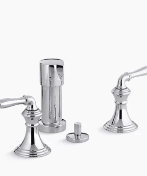 KOHLER Devonshire® Vertical spray bidet faucet with lever handles