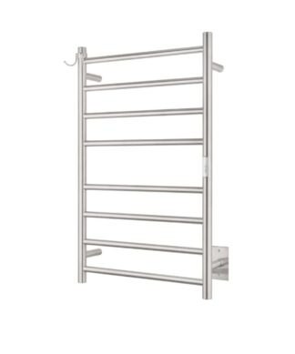 RUBY CANADA 21” W 34” H Wall Mounted Towel Warmer 8 Bars with Plug-in and Hardwired in Brushed Stainless Steel