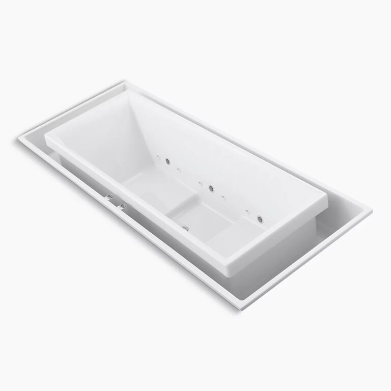 KOHLER sok® 104" x 41" drop-in Effervescence bath with chromatherapy and center drain